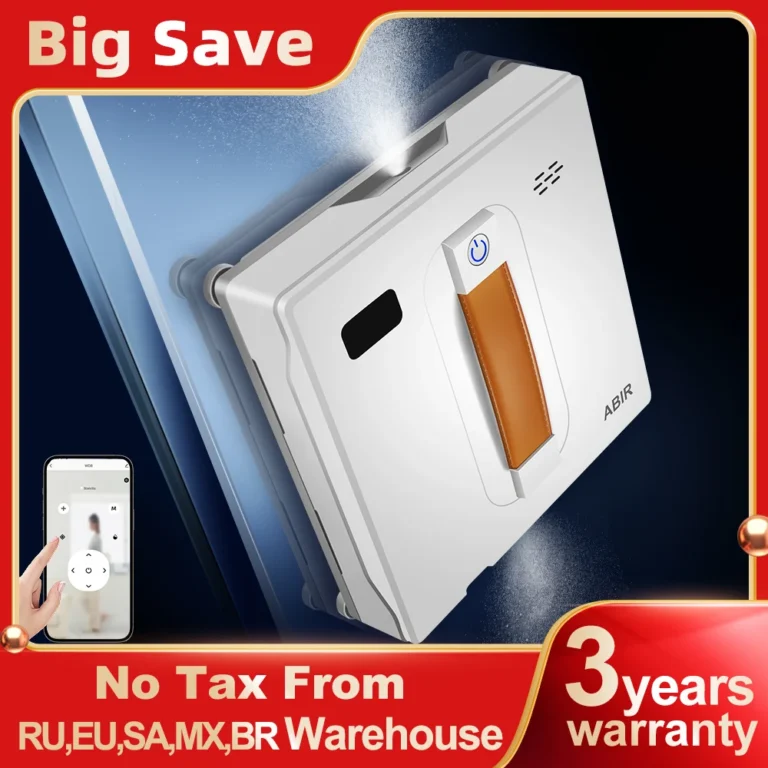 ABIR WD8 Robot Window Cleaner, Dual Spray, Smart App Control