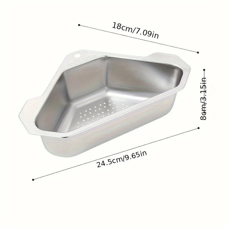 1pc stainless steel kitchen sink filter drain basket wash basin leftovers residue garbage drain rack wash basin