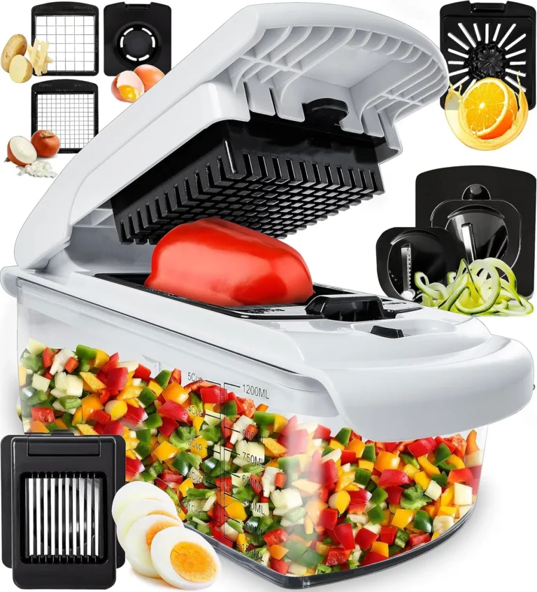 Vegetable Chopper - Food Chopper - Spiral Cutter - Vegetable Chopper with Container - Kitchen Gadgets Home Essential Accessories