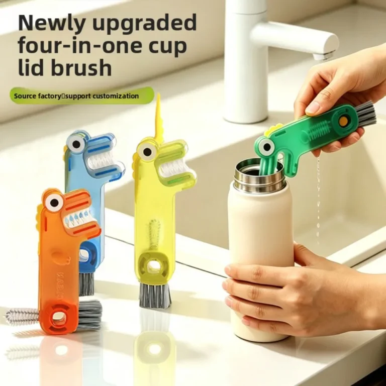 New Cup Lid Brush Four-in-one Cleaning Brush Thermos Cup Brush Gap Cleaning Brush Bottle Brush Water Cup Cleaning Artifact
