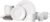Amazon Basics 16-Piece Porcelain Dinnerware Set, Microwave and Dishwasher Safe, Service for 4, Plates, Bowls and Mugs, White