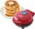 Dash Mini Waffle Maker, 4-Inch Nonstick Cooking Surface, Red