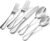 18/10 Stainless Steel Silverware Set for 8, 40 Piece Teardrop Flatware Set