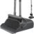 Broom and Dustpan Set for Home, Office, Indoor&Outdoor Sweeping, Stand Up Broom and Dustpan (Black&Gray)