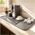 Caketime 2 In 1 Silicone Coffee Bar Mat Accessories Detachable Dish Drying Rug Rack Stone for Kitchen Counter Home Household Apartment Office Essentials Barista Espresso Machine Drainer Must Have