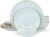 Famiware Jupiter Plates and Bowls Sets with Rim, Stoneware Dinnerware for 4