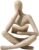 UTTCMK Bookshelf Decor Thinker Statue – Abstract Art Reading Thinker Sculpture Figurine Aesthetic, Modern Home Decoration for Living Room Office Shelves Coffee Table Desk Decor(Beige)