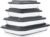 M MCIRCO 8 Piece Deep Glass Baking Dish with Lids, BPA free,Gray