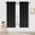 DWCN Blackout Curtains for Bedroom Living Room 42 x 63 Inch Long Black