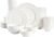 Gibson Home Zen Buffet Porcelain Ceramic Dinnerware Sets for 8, Plates and Bowls Set (40pcs), White Embossed Dishes