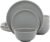 Gibson Home Rockaway 12-Piece Stoneware Dinnerware Set, Matte Finish, Service for 4, Modern Ceramic Plates and Bowls, Microwave & Dishwasher Safe – Soft Gray – Service for 4