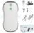 Tosima W5 Window Cleaning Robot, 6400Pa Max Adaptive Suction, Auto-Spray Smart Window Cleaner with Triple Safety System, Intelligent Navigation, Remote Control, for All Smooth Surfaces, White