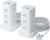 2Pack Power Strip Tower with Surge Protector 1800J, Fast Charging Tower PD20W USB-C Ports with 12 AC Outlets, 10ft Extension Cord for Home Office Dorm Room, White