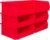 Akro-Mils 30235 AkroBins Plastic Storage Bins, 11″x11″x5″, Red, 6-Pack
