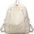 Nylon Backpack for Women Men, Waterproof Travel Backpack Purse Casual Daypack, Gym School Backpack for Daily Cycling (Beige)