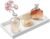 Vanity and Bathroom Tray, 7.7″ ABS Countertop Organizer,Waterproof Vanity Tray for Toilet Tank,Perfume,Soap,Keys,Bathroom Accessories,Kitchen and Bath Trays,Non Slip Small Trays,White