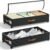 LAMU Under Bed Storage with Wheels, 2 Pack Under Bed Storage Containers with Clear Lids & Label, Rolling Under Bed Drawers for Clothes, Shoes, Blankets, Black