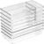 12 Pack Large Clear Drawer Organizer Trays, 3 Sizes, Non-Slip