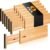 Fabsome Dresser Drawer Organizers 6 Pack, 4.65” High Adjustable from 12.5-17‘’ Bamboo Drawer Dividers for Clothing Baby Clothes, Wooden Separators for Dresser Nursery Organization with Soft Foam Ends