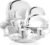 VEWEET Ceramic Dinnerware Sets for 6, White and Black Dishes Set, FIONA