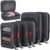 LeanTravel Premium Compression Packing Cubes for Travel – Suitcase Organizer Bags with Double Zipper & Breathable Mesh Panel – Space Saving Carry On Luggage Essentials (6-Pack, Black)