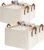 CHICVITA 30L Large Fabric Closet Baskets for Shelves, 4Pack, Beige