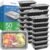 Dealusy 50 Pack (100-Piece) 38 oz Meal Prep Containers Reusable with Lids