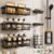 Veken Shower Caddy 6-Pack, Bathroom Organizers and Storage Shelves, Black