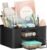 Marbrasse Pen Organizer with 2 Drawer, Multi-Functional Pencil Holder for Desk, Desk Organizers and Accessories with 5 Compartments + Drawer for Office Art Supplies (Black)