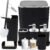 XLHOMO Bathroom Accessories Set – Gorgeous Bathroom Set, 10PC Black Bathroom Accessory Set, Toilet Brush, Trash Can, Qtip Holder & Soap Dispenser