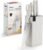 FIKSHOT 6-Piece Kitchen Knife Block Set, Apartment Essentials Knives