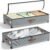 LAMU Under Bed Storage with Wheels, 2 Pack Under Bed Storage Containers with Clear Lids & Label, Rolling Under Bed Drawers for Clothes, Shoes, Blankets, Grey