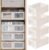 Pradnel Linen Closet Organizers And Storage, 4 Pack Storage Bins Baskets for Organization Foldable Organizer with Clear Window Organizing Clothing, Jeans, Shelves