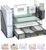 WALI Desk File Organizer, 4 Tier Desktop Paper Letter Tray Organizer with Drawer and 2 Pen Holders, Office Desk Accessories & Workspace Organizers for Office, Home Supplies(DO005DH-B), 1 Pack, Black