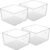 Vtopmart 4 Pack Extra Large Clear Storage Bins, 11×11 Cube Organizer