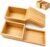 4 Pack Bamboo Drawer Organizer Set, Modular Stackable Storage Bins with Deep & Shallow Trays, Wood Desk Organizers for Office Stationery, Kitchen Utensils, Vanity Cosmetics