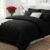 CozyLux Queen Comforter Set Black – 7 Pieces Bed in a Bag