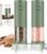 Salt and Pepper Grinder Set Mom Gifts, Electric Automatic Green Salt Pepper Shakers Home Kitchen Gadgets for New Home, Adjustable Coarseness Pepper Grinder Kitchen Appliances