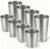 Stainless Steel Cups & Pint Tumblers Set of 8 – 4 Pack 8 oz + 4 Pack 16 oz Stackable, BPA Free Unbreakable 304 Metal Drinking Glasses for Children & Adults, Indoor Outdoor Picnic Travel Camping
