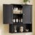 Bathroom Wall Cabinet, Black 30″ x 24″ Wall Mounted Medicine Cabinet, Over Toilet Storage Hanging Cabinet Adjustable Shelves Cupboard with Large Space for Laundry Room, Bedroom, Kitchen, Entryway