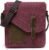 VASCHY Messenger Bag for Men & Women, Genuine Leather with Canvas, Vintage Anti-Theft Crossbody Bag for Men