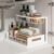 REALINN Under Sink Organizer, L-Shaped 2 Tier Pull Out Cabinet Organizer