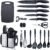 RAXCO Kitchen Utensils Set,18-Piece Cooking Utensils and Knife Set,Black