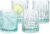 BELLAFORTE Shatterproof Tritan Plastic Short Tumbler, Set of 4, 13oz – Myrtle Beach Unbreakable Crystal Cut Old Fashioned Drinking Glasses for Whiskey – BPA Free – Dishwasher Safe – Teal