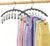 Volnamal Legging Organizer for Closet,2 Pack Metal Yoga Pants Hangers w/10 Clips Hold 20 Leggings,Space Saving Hanging Closet Organizer Clothes Hanger College Dorm Essentials Apartment Essential,Black