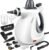 Phueut Pressurized Handheld Multi-Surface Natural Steam Cleaner with 12 pcs Accessories, Multi-Purpose Steamer for Home Use, Steamer for Cleaning Floor, Upholstery, Grout and Car (Grey)