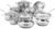 Cuisinart 17-Piece Stainless Steel Cookware Set, Chef’s Classic Steel Collection with Pure Aluminum Core for Quick and Even Heat, Cool Grip Handles, Dishwasher Safe, 77-17N