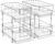 HIHEGD 2-Tier Bathroom Organizer with Dividers, Clear Under Sink and Pull-Out Cabinet Organizer for Kitchen and Pantry Storage
