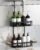 Over the Door Shower Caddy Hanging With Double Soap Holder Never Rust Aluminum Shower Shelf With 4 Hooks Hanging Bathroom Organizer No Drilling Shelves for Bathroom Storage Black