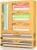 KOCWELL Bag Organizer and Plastic Wrap Dispenser with Cutter, 6 In 1 Bamboo Foil and Plastic Wrap Organizer for Kitchen Drawer, Food Storage Bag Organizer for Gallon,Quart,Sandwich,Snack(Yellow)